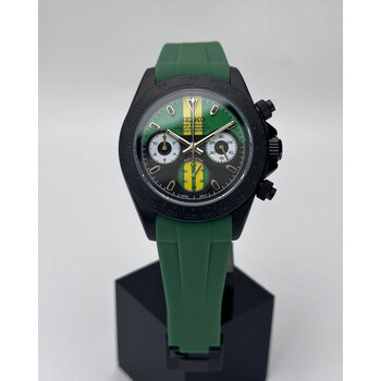 Custom Seiko Mod • DiW GT Green Daytona Quartz Chronograph • 39.5mm